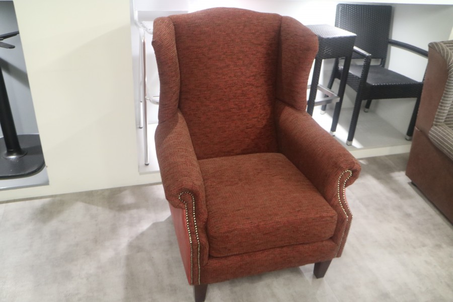 Ella Wing Chair - Chair - ella winged mixed red