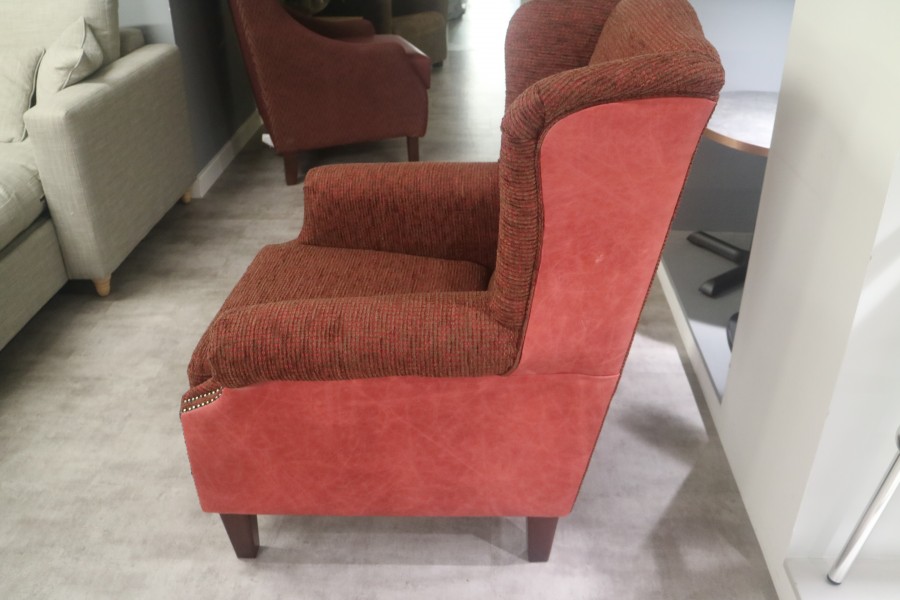 Ella Wing Chair - Chair - ella winged mixed red