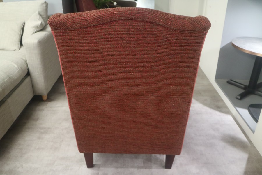 Ella Wing Chair - Chair - ella winged mixed red
