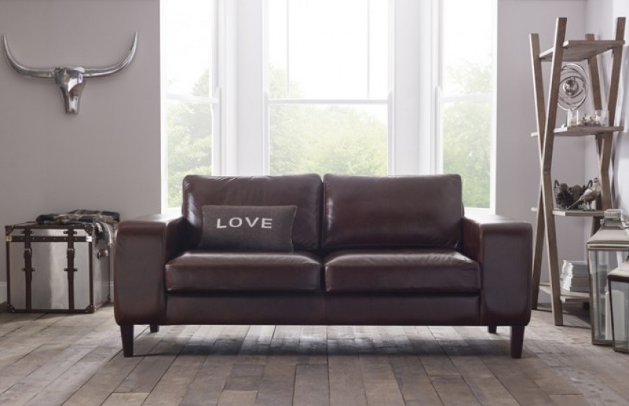 The English Sofa Company Wellington Contemporary Leather Sofa