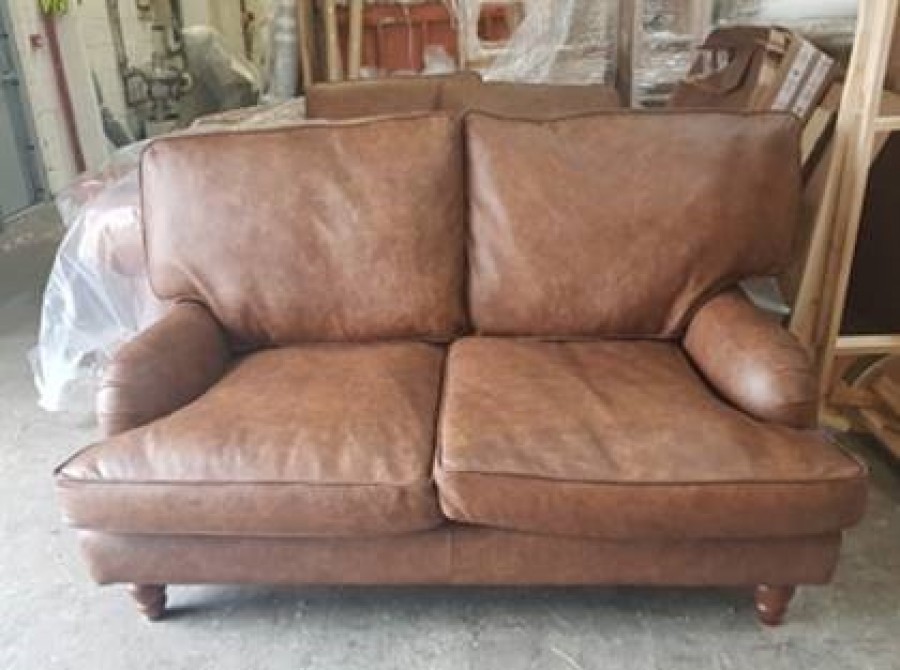 Holbeck Vintage Leather Couch - 2.5 Seater - Tan
