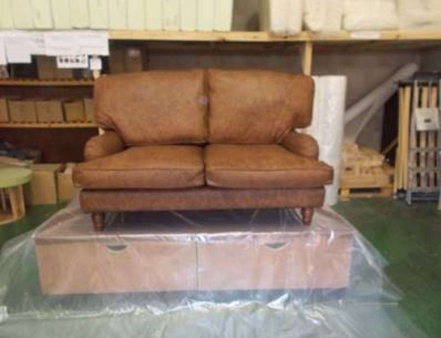 Holbeck Vintage Leather Couch - 2.5 Seater - Tan