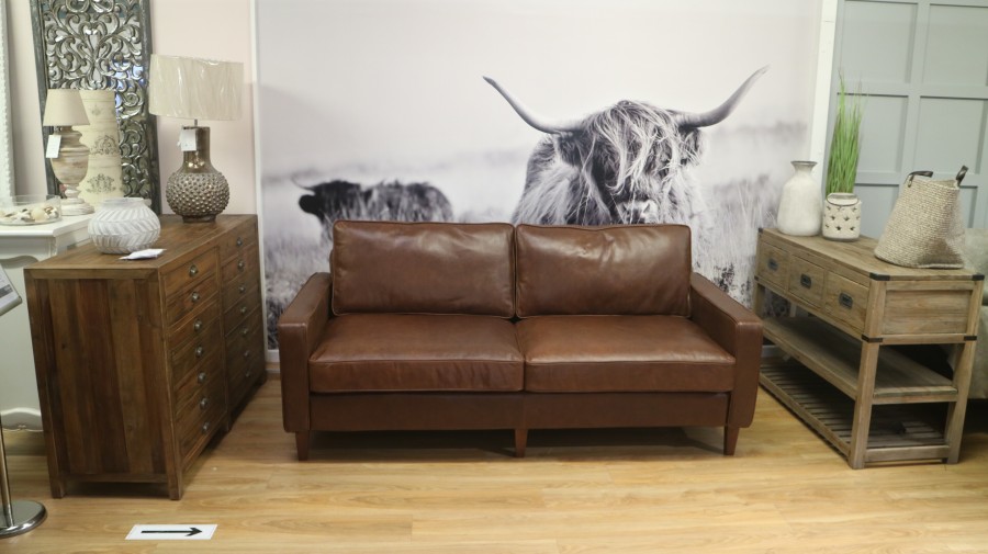 Drake Simple Sofa - 3.5 Seater - Amalfi Whiskey