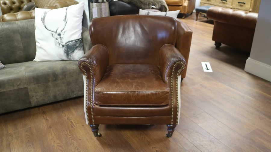 House Chair - Leather Fabric Mix