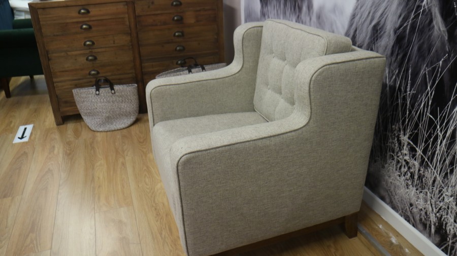 Bespoke Small Fabric Chair - Chair - Bespoke Grey Fabric