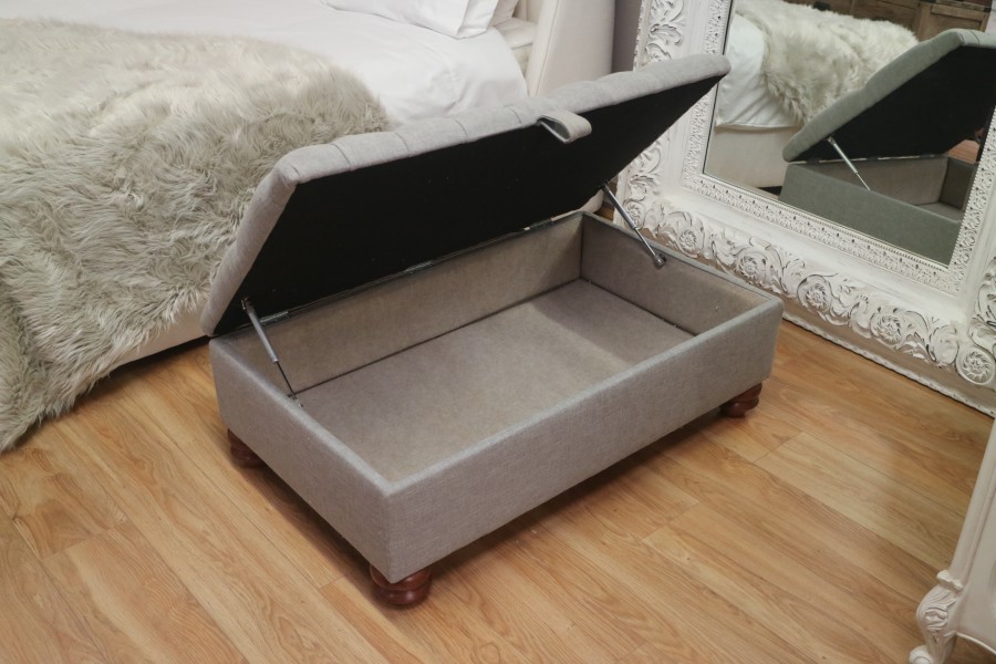 Mandley Ottoman - Large - Bespoke Grey Fabric