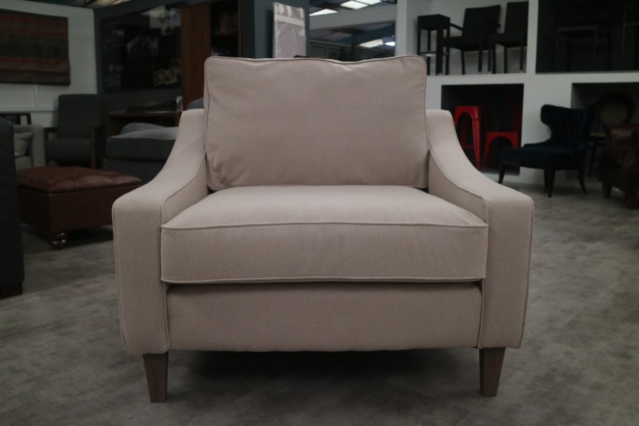 Hilary Modern Fabric Sofa - 1.5 Seater - Dolly Wisp