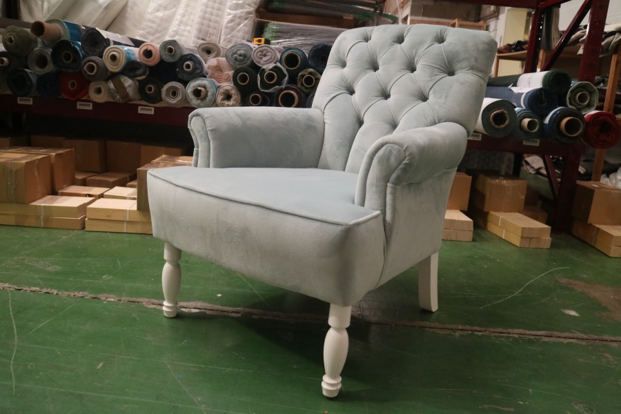 Bespoke Chair - Bespoke Blue Velvet