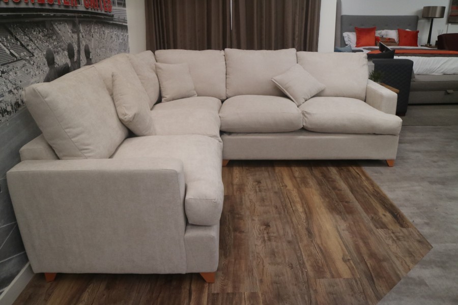 Fyce Corner Sofabed - 2x2 Seater - Finesse Chalk