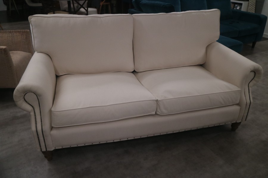 Arlington Traditional Sofa - 3 Seater - Linen