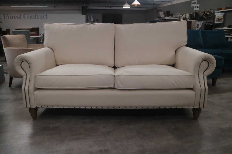 Arlington Traditional Sofa - 3 Seater - Linen