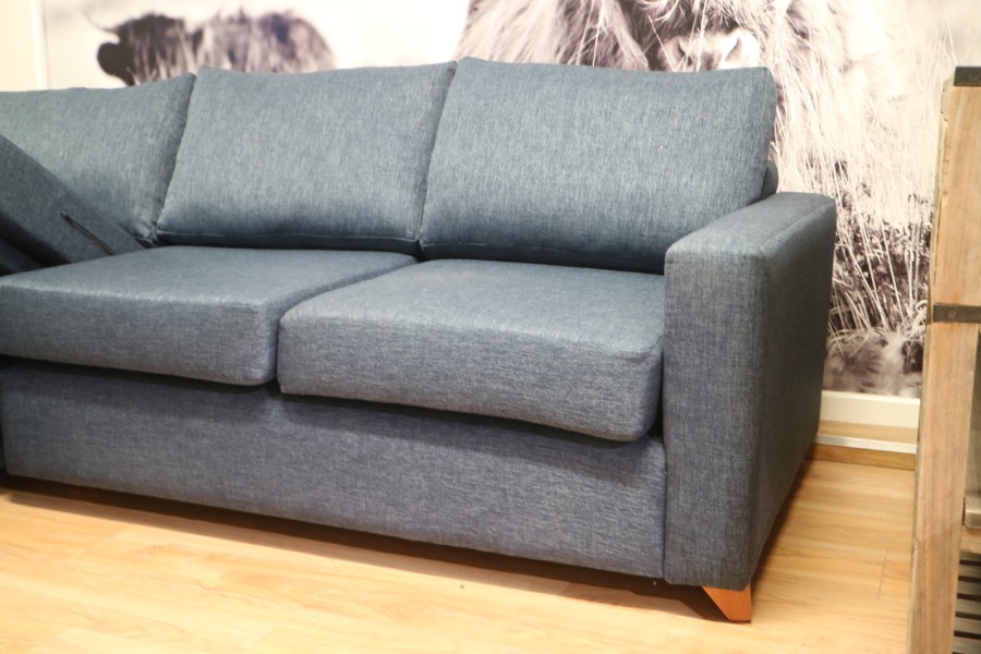 Ashley - 2str x LHF Storage Chaise - Prussian Blue