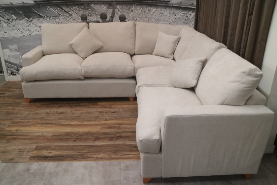 Fyce Corner Sofa - 2x2 Seater - Finesse Chalk