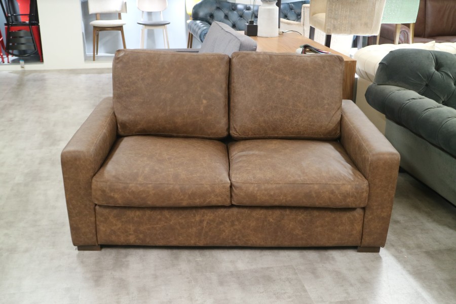 Sandler Leather Sofa - 2.5 Seater - Apache Rum