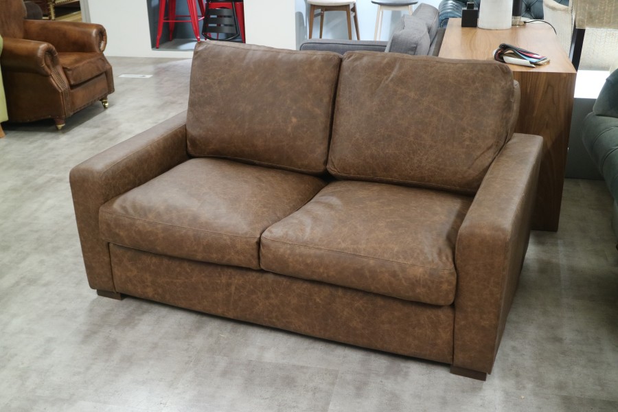Sandler Leather Sofa - 2.5 Seater - Apache Rum