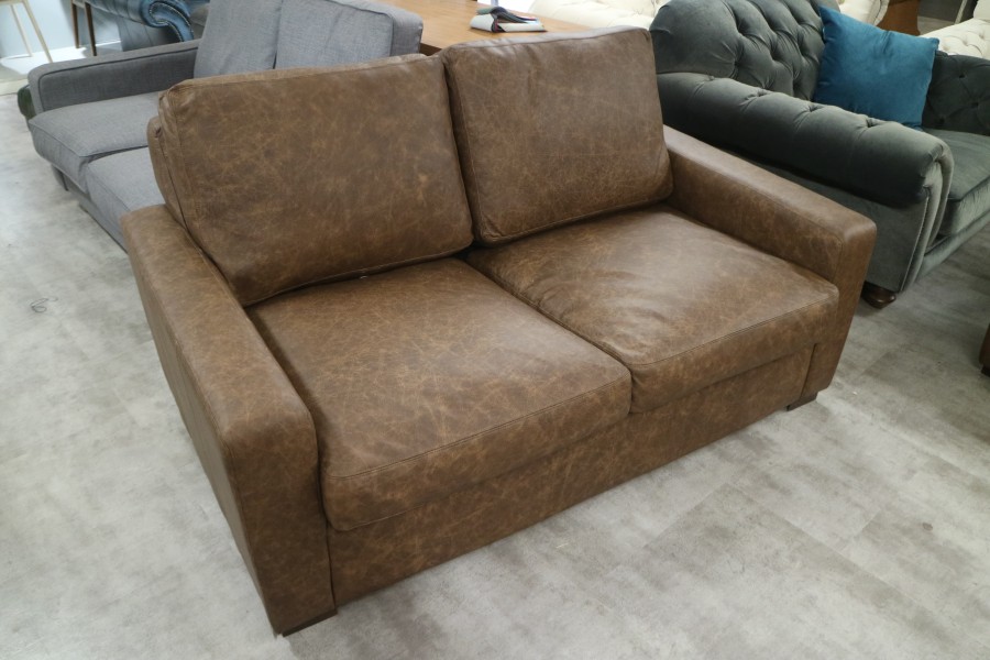 Sandler Leather Sofa - 2.5 Seater - Apache Rum