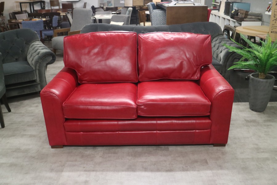 Liberty Leather Sofa - 2.5 Seater - Old English Gamay