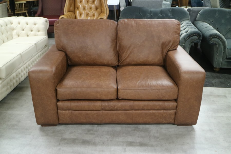 2 seater tan cheap leather sofa sale