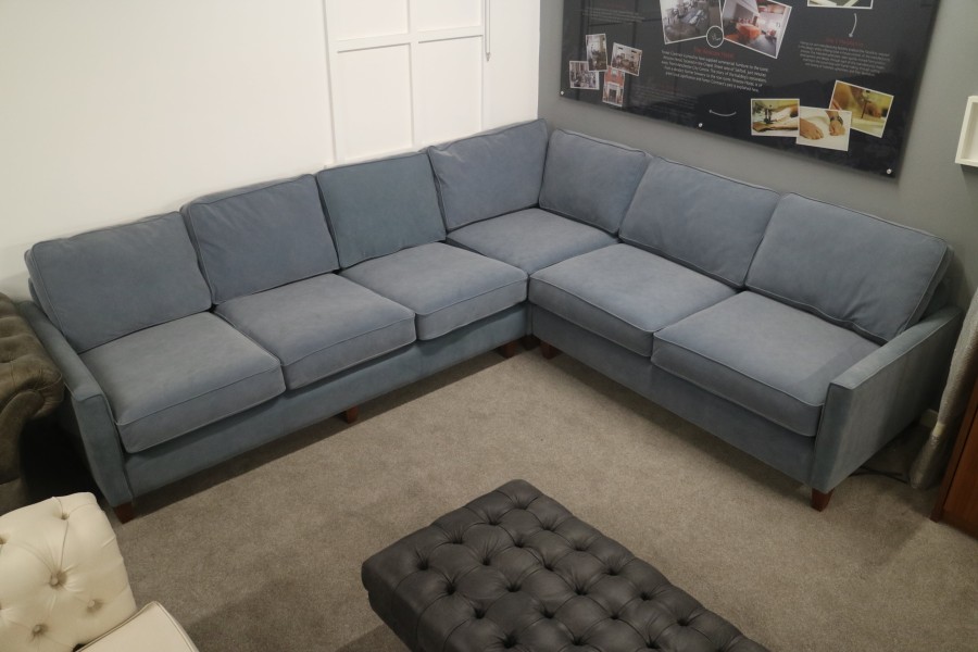Columbus Leather Corner Sofa - 4 x 3str Corner Sofa - Tempesta Oceanside