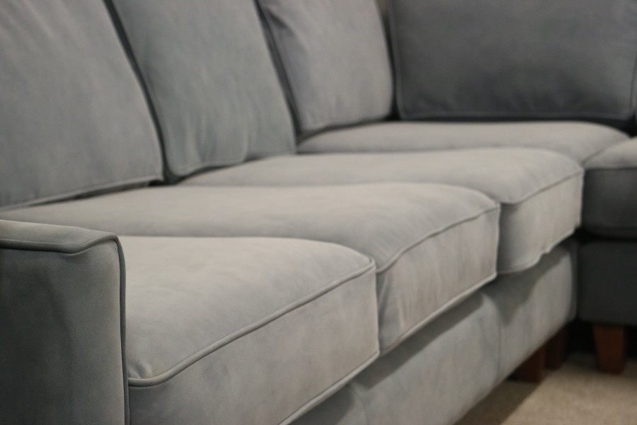 Columbus Leather Corner Sofa - 4 x 3str Corner Sofa - Tempesta Oceanside