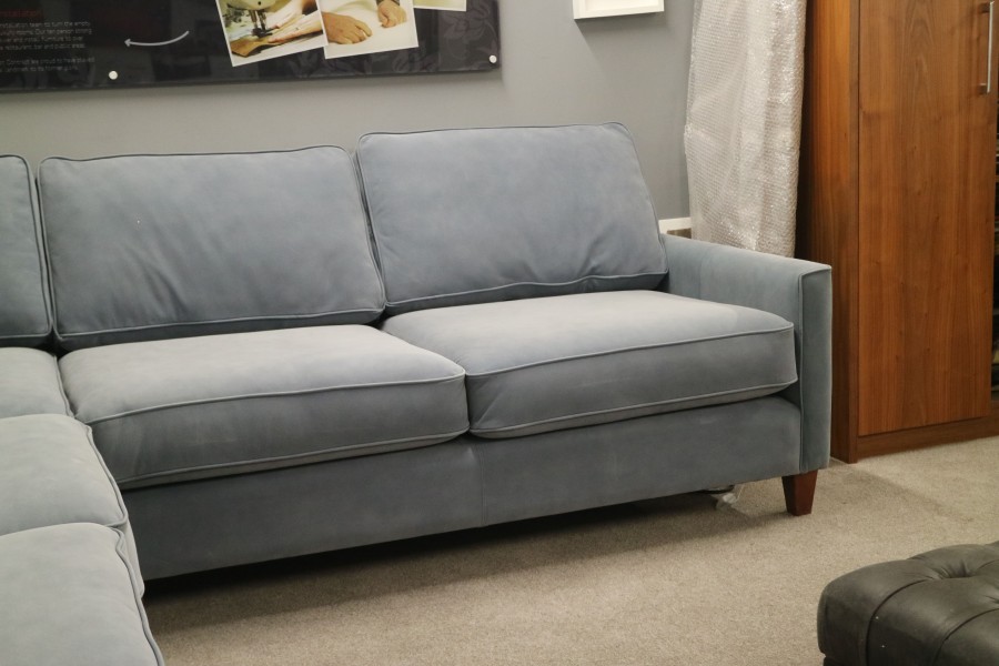 Columbus Leather Corner Sofa - 4 x 3str Corner Sofa - Tempesta Oceanside