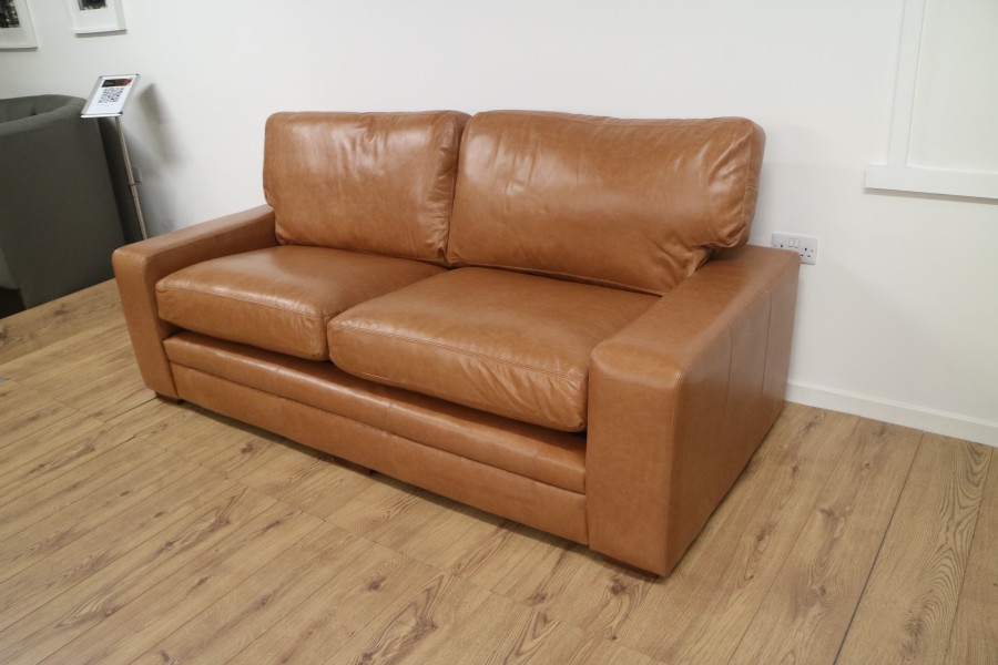 Abbey Leather Sofa - 3.5 Seater - Old English Tan