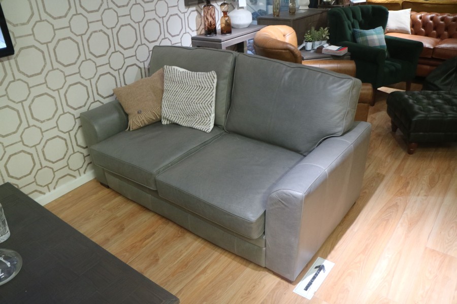 Liberty Leather Sofa - 3 Seater - Amalfi Grey