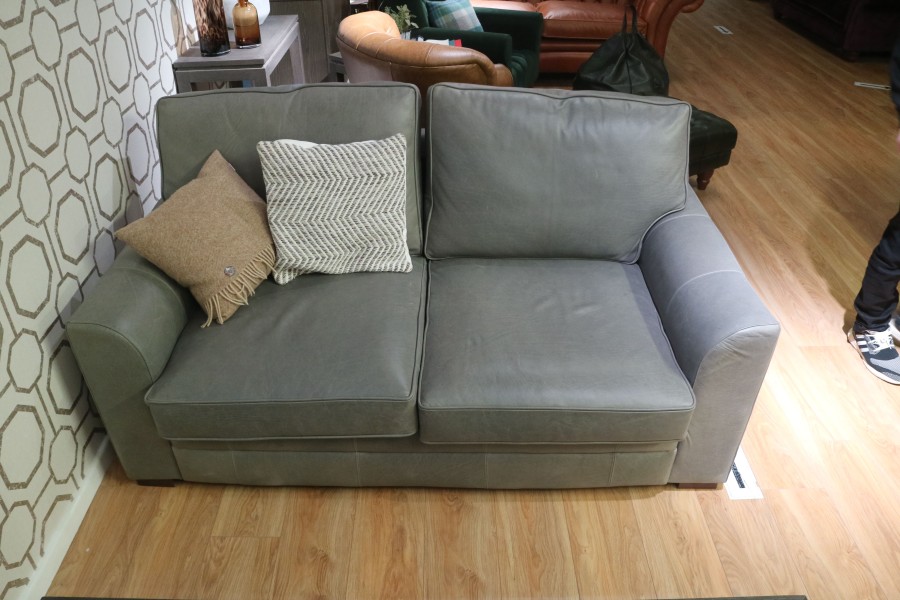 Liberty Leather Sofa - 3 Seater - Amalfi Grey