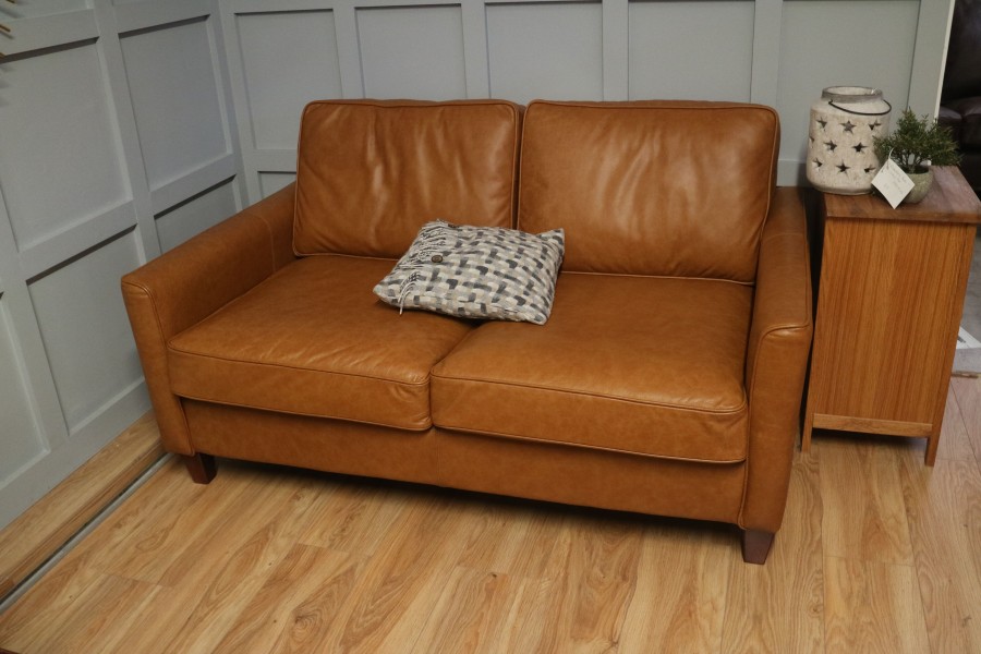 The English Sofa Company Columbus Small Leather Sofa 2.5