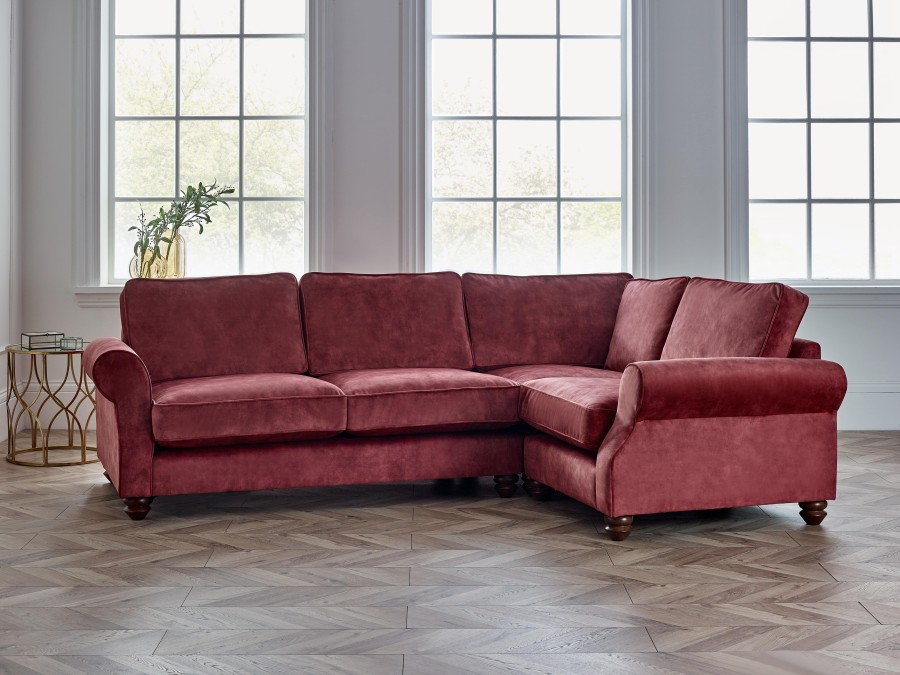 Churchill Traditional Fabric Corner Unit - 3 x 1.5 - Lovely Madder