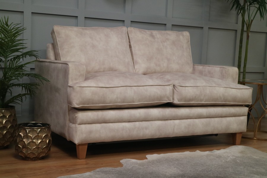 Everest Fabric Sofa Bed - 2.5 Seater Sofa Bed - Lovely Almond