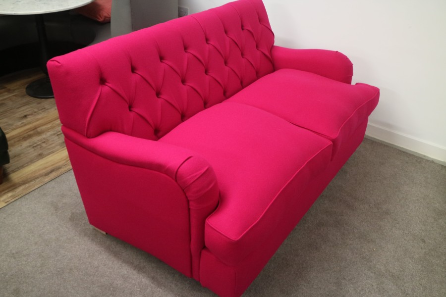 Foxley - 2 Seater Fabric Sofa Bed - Fuchsia Pink
