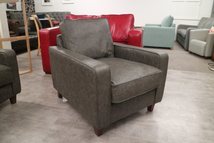 Drake Simple Sofa - Chair - Apache Pewter