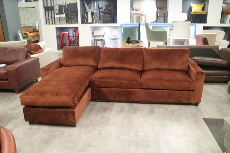 Ashley Chaise Sofa Bed - 3.5 SB x LHF Chaise - Lovely Umber