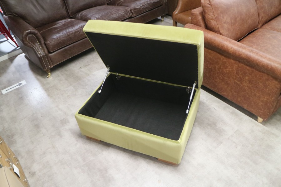 Macy Large Ottoman Footstool - Tango Apple