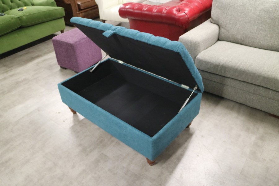 Mandley Ottoman Footstool - Large - Finesse Teal