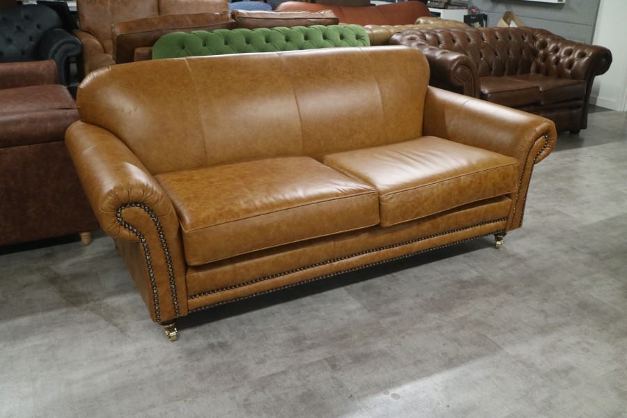Rochester 3 seater leather shop sofa