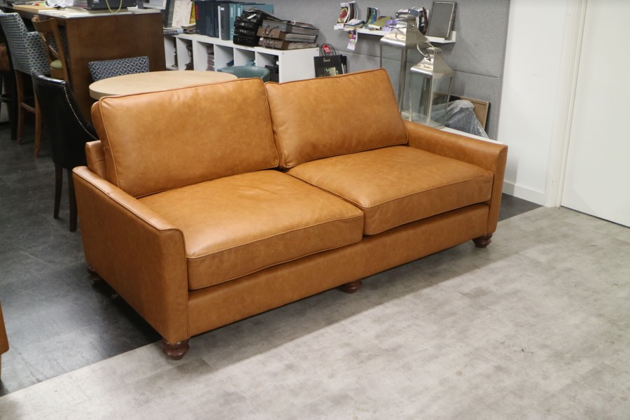 Columbus Leather Sofa - 3.5 Seater - Dune Sand