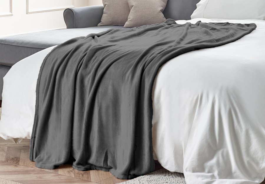 Charcoal throw for bed on sale