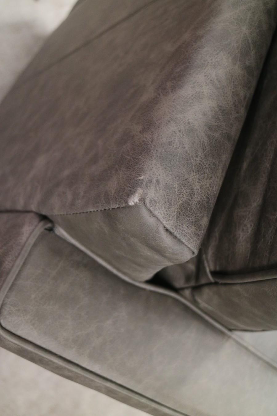 Drake Leather Sofa Suite - 2 Seater + Chair - Apache Pewter
