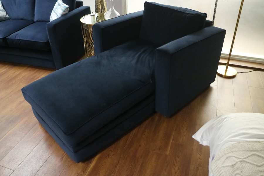 Trafalgar Fabric Daybed - Gas Lift Storage - Plush Indigo