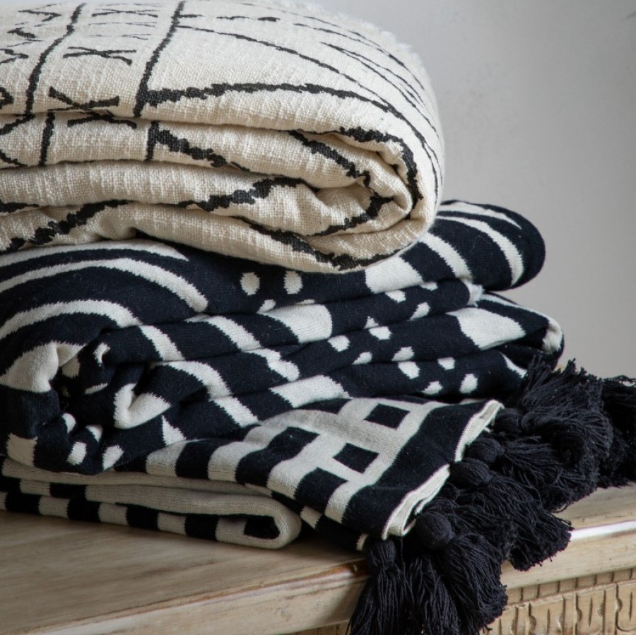 Scandi Cotton Sherpa Throw