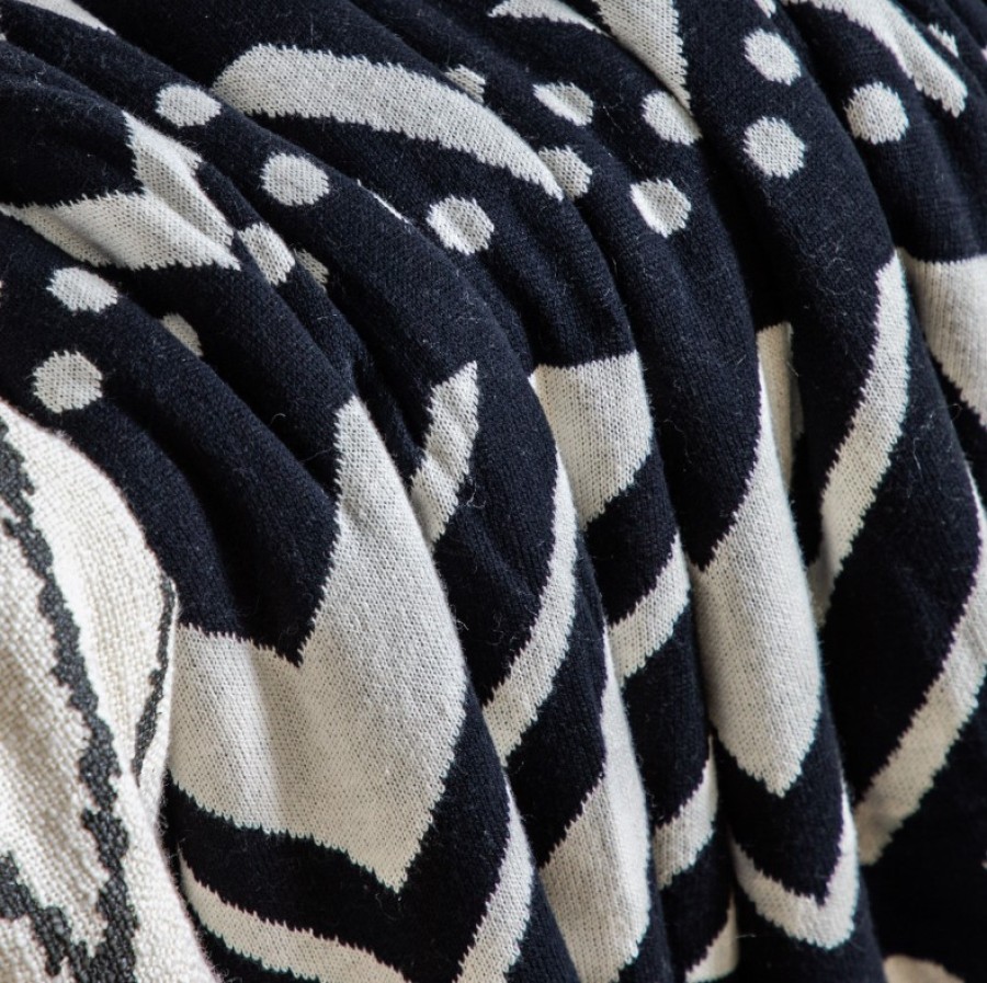 Chevron Sherpa Knit Throw