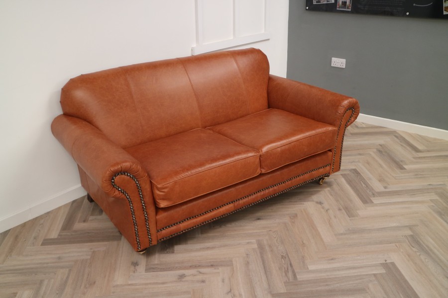 Rochester Vintage Leather Sofa - 2.5 Seater - Crystal Bruciato
