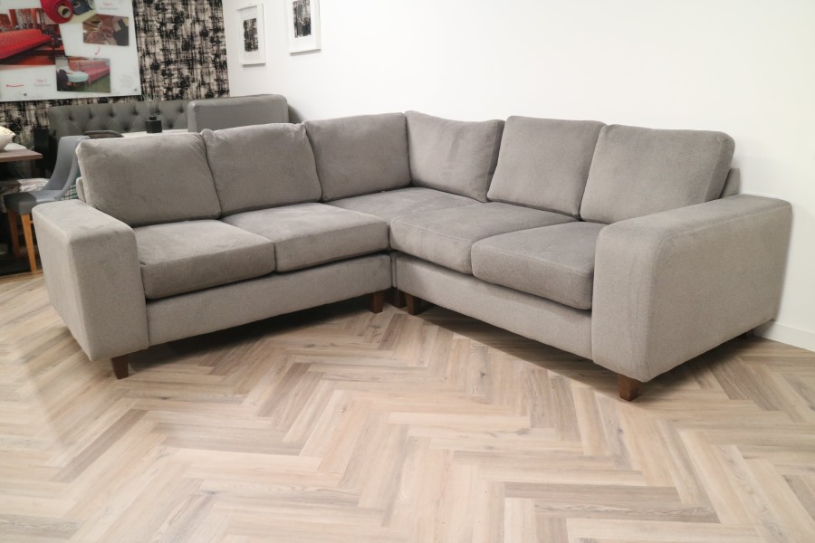 Wellington Fabric Corner Sofa - 2 x 2str Corner Sofa - Alpaka Shale