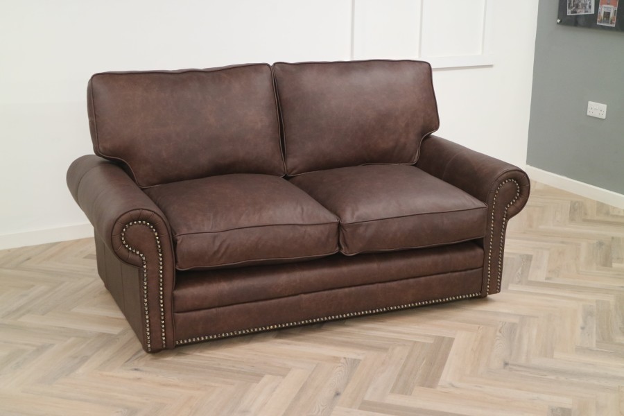 Portland Leather Sofa - 2.5 Seater - Apache Roast