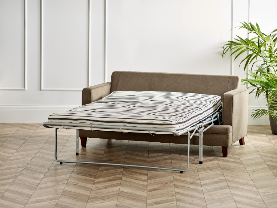 Everest Fabric Sofa Bed - 3 Seater Sofa Bed - Alpaka Cypress