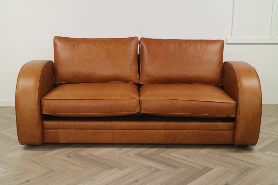 Art Deco Sofa Bed - 3.5 Seater SB - Crystal Bruciato