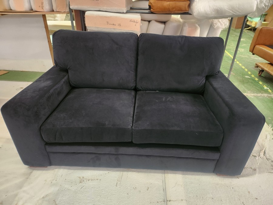Abbey Fabric Lounge Sofa - 2.5 Seater - Plush Jet