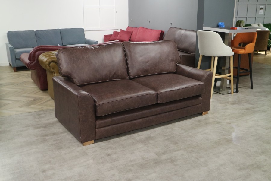 Liberty Leather Sofa - 3 Seater - Dune Coffee